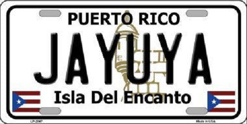 Jayuya Puerto Rico Metal Novelty License Plate