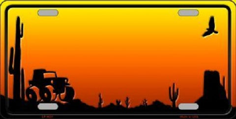 Jeep Arizona Blank Scenic Novelty Metal License Plate