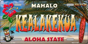 Kealakekua Hawaii State Background Novelty Metal License Plate
