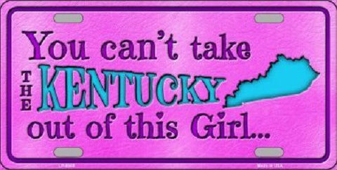 Kentucky Girl Novelty Metal License Plate