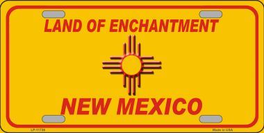 New Mexico Blank Yellow Novelty State License Plate