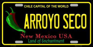 Arroyo Seco Black New Mexico Novelty Metal License Plate