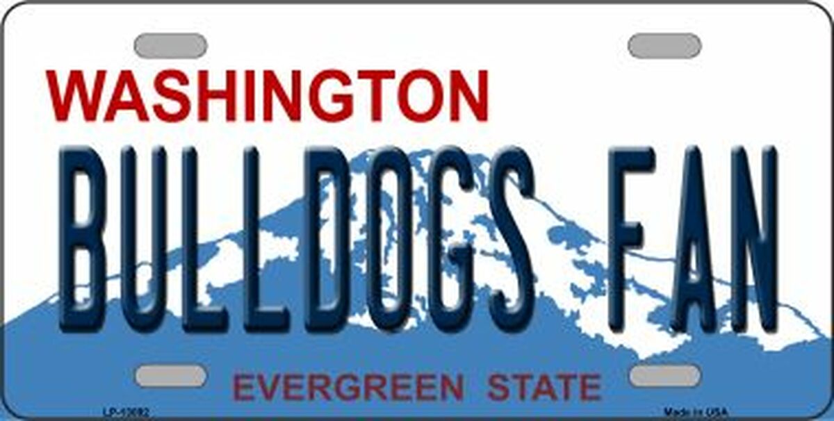 Bulldogs Fan Novelty Metal License Plate