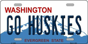 Go Huskies Novelty Metal License Plate