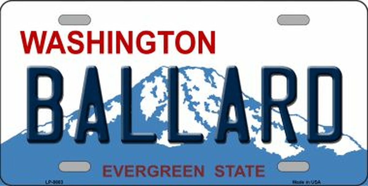 Ballard Washington Novelty Metal License Plate