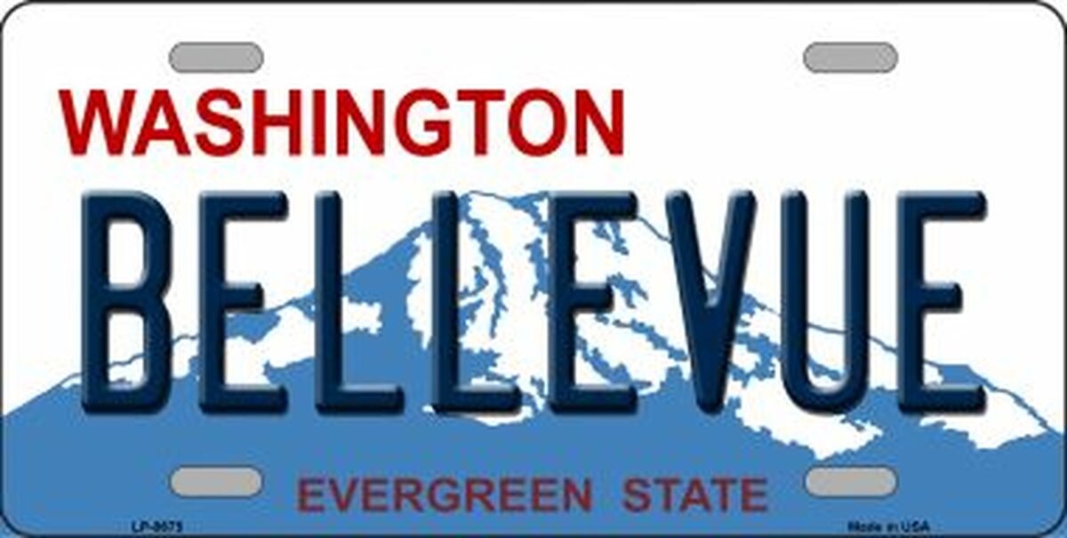 Bellevue Washington Novelty Metal License Plate