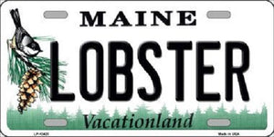 Lobster Maine Metal Novelty License Plate