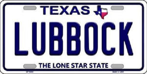 Lubbock Texas Background Novelty Metal License Plate