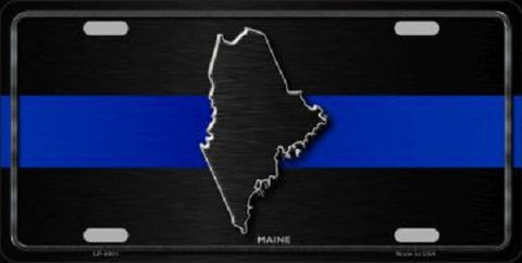 Maine Thin Blue Line Novelty Metal License Plate
