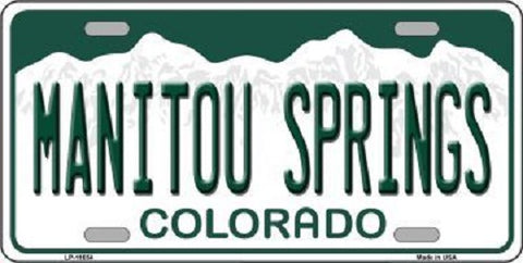 Manitou Springs Colorado Background Novelty License Plate