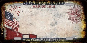 Maryland State Rusty Novelty Metal License Plate