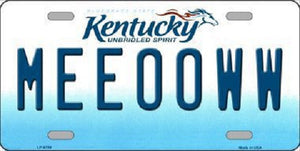 Meeooww Kentucky Novelty Metal License Plate