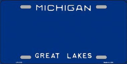 Michigan Novelty State Background Blank Metal License Plate