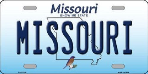 Missouri Background Novelty Metal License Plate