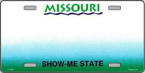 Missouri Novelty State Blank Metal License Plate