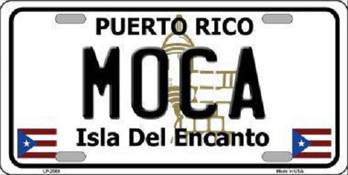 Moca Puerto Rico Metal Novelty License Plate