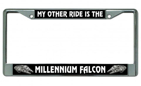 My Other Ride Is The Millennium Falcon Photo License Plate Frame
