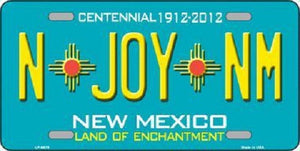 N Joy NM New Mexico Novelty Metal License Plate