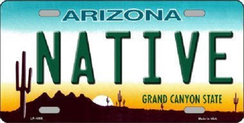 Native Arizona Novelty Metal License Plate