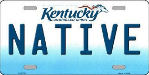 Native Kentucky Novelty Metal License Plate