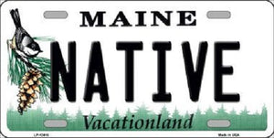 Native Maine Metal Novelty License Plate
