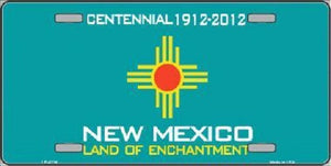New Mexico Novelty State Background Metal License Plate