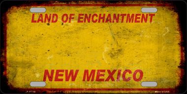 New Mexico Rusty Blank Novelty License Plate