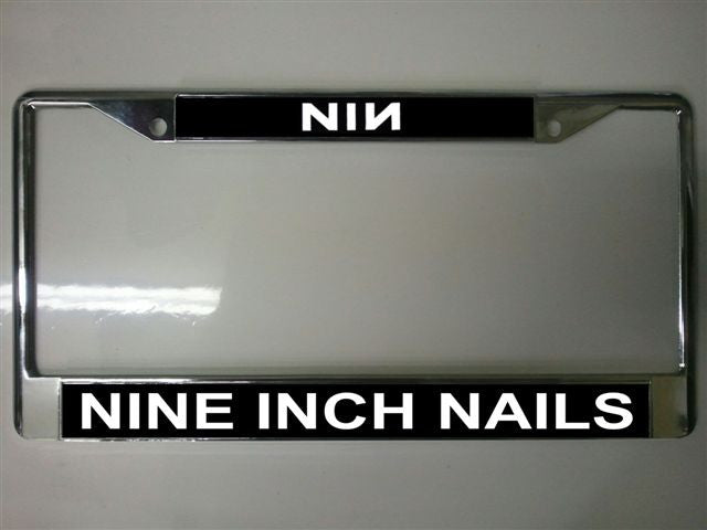 Nine Inch Nails Chrome License Plate Frame