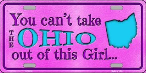 Ohio Girl Novelty Metal License Plate