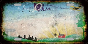 Ohio State Rusty Novelty Metal License Plate