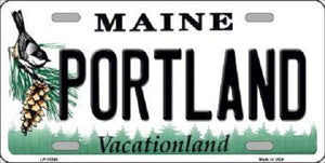 Portland Maine Metal Novelty License Plate