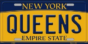 Queens New York Background Novelty Metal License Plate