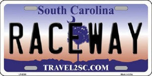 Raceway South Carolina Novelty Metal License Plate