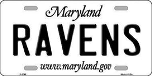 Ravens Maryland State Novelty Metal License Plate