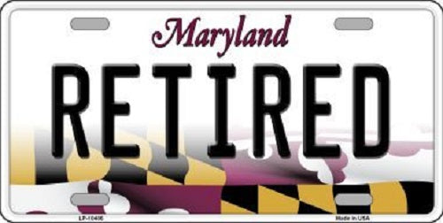 Retired Maryland Metal Novelty License Plate
