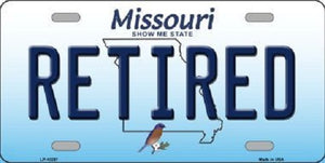 Retired Missouri Background Novelty Metal License Plate
