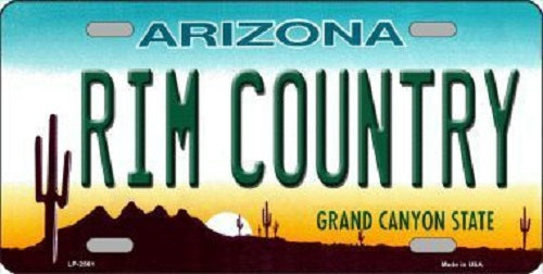 Rim Country Arizona Metal Novelty License Plate