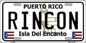 Rincon Puerto Rico Metal Novelty License Plate