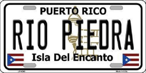 Rio Piedra Puerto Rico Metal Novelty License Plate