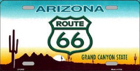 Route 66 Arizona Metal Novelty License Plate