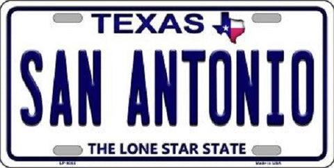 San Antonio Texas Background Novelty Metal License Plate
