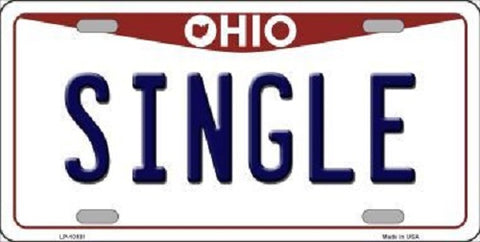 Single Ohio Background Novelty Metal License Plate