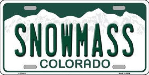 Snowmass Colorado Background Novelty Metal License Plate