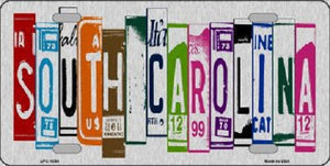 South Carolina License Plate Art Brushed Aluminum Metal Novelty License Plate