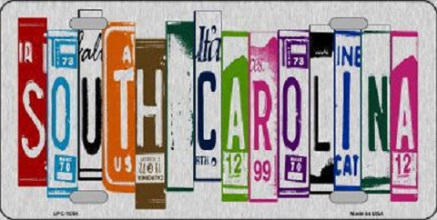 South Carolina License Plate Art Brushed Aluminum Metal Novelty License Plate