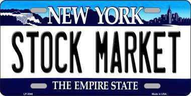 Stock Market New York Novelty Metal License Plate
