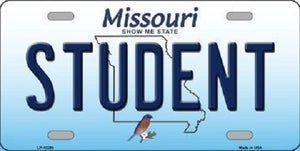 Student Missouri Background Novelty Metal License Plate