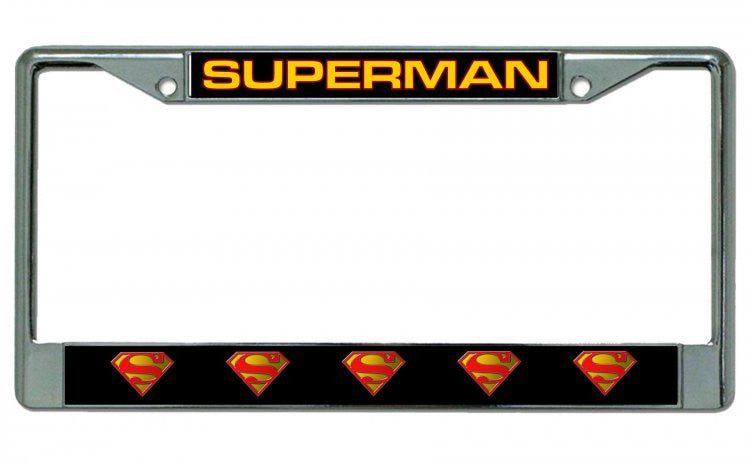 Superman Chrome License Plate Frame