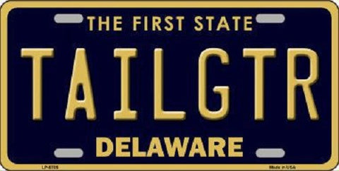 Tailgtr Delaware Novelty Metal License Plate