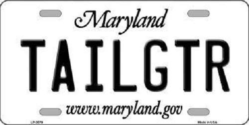 Tailgtr Maryland Novelty Metal License Plate